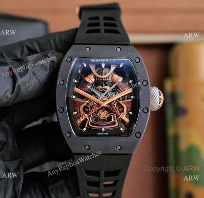 Super Clone V2 Richard Mille RM47 Tourbillon Watch with Rose Gold Crown